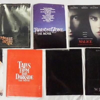 1026	LOT OF NINE MOVIE PRESS KITS. LOT INCLUDES, TWILIGHT ZONE THE MOVIE CONTAINS 18 STILLS INCLUDING ONE SIGNED PRODUCTION INFO & A...