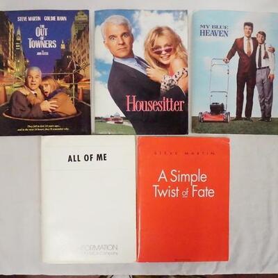 1006	LOT OF FIVE MOVIE PRESS KITS OF FILMS STARRING STEVE MARTIN. LOT INCLUDES; MY BLUE HEAVEN, ALL OF ME, HOUSE SITTER, THE OUT OF...