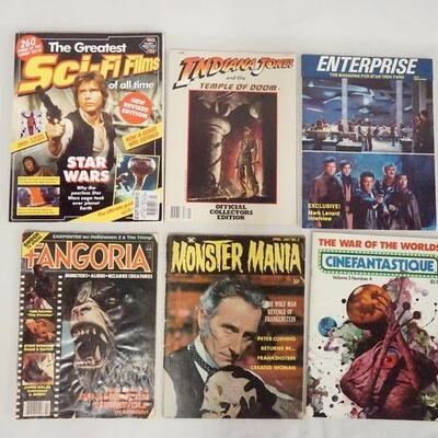 1198	LOT OF SIX MOVIE RELATED MAGAZINES LOT INCLUDES THE GREATEST SCI-FI FILMS OF ALL TIME, INDIANA JONES & THE TEMPLE OF DOOM OFFICIAL...