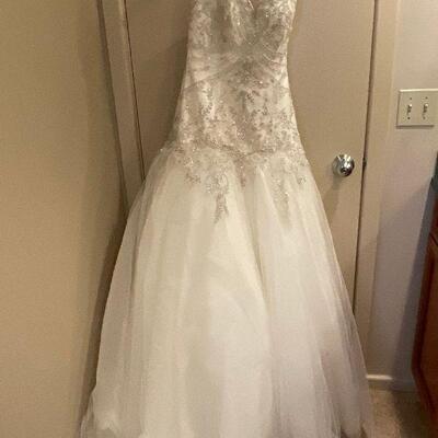 Beaded Wedding Gown - Size 10