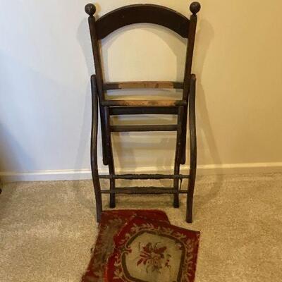 Civil War Era Tapestry Chair - Needs repair