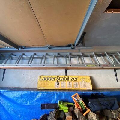 Need a 24ft ladder and stabilizer?  The ladder is like new.