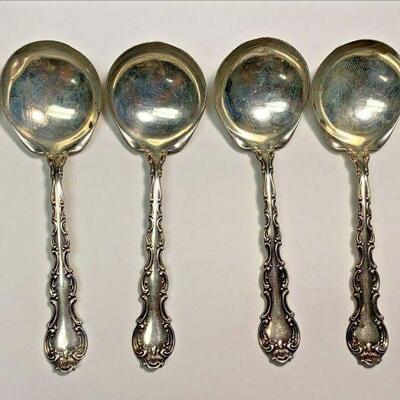 https://www.ebay.com/itm/124835396026	ME1025 STERLING SILVER SET OF 6 SOUP SPOONS
