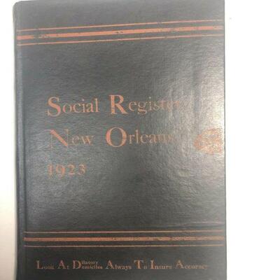 https://www.ebay.com/itm/114918154939	ME7031 New Orleans Social Register / Blue Book 1923
