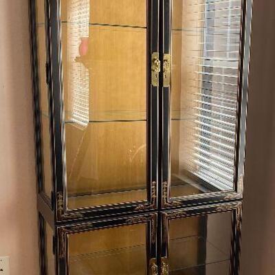 https://www.ebay.com/itm/114939220584	CF9210 Oriental China Cabinet w/ Glass Shelf Black Lacquer w/ Gold UShip or Loca		Buy-It-Now...