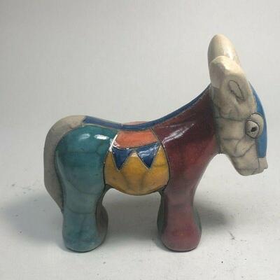 https://www.ebay.com/itm/114918154981	ME7017 South African Raku Pottery Donkey Figurine
