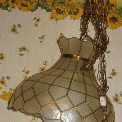capicz shell swag lamp
