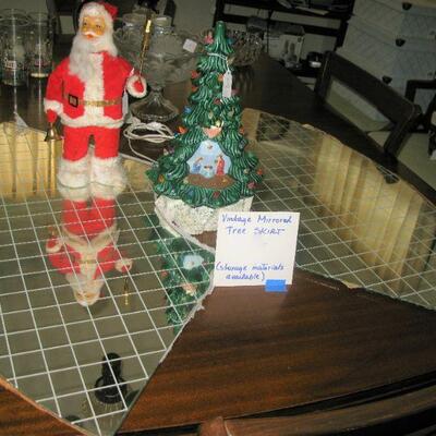MCM MIRROR TREE SKIRT     BUY IT NOW $ 155.00       
             revolving tree stand also available  