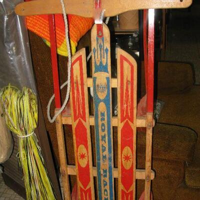 ROYAL RACER VINTAGE WOOD SLED   BUY IT NOW $ 38.00