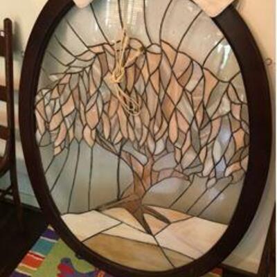 Vintage Large Stained Glass Art Piece by NaFaye 3x4