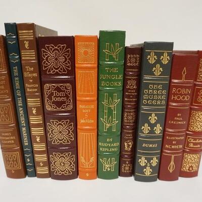 1074	GROUP OF 10 EASTON PRESS LEATHER BOUND BOOKS, INCLUDES THE JUNGLE BOOK, ROBIN HOOD, ETC, BOOKS HAVE OWNERS BOOKPLATE
