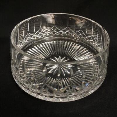 1063	WATERFORD LISMORE LARGE BOWL, HAS A SMALL FLAT FLAKE ON THE TOP RIM, 8 5/8 IN TOP DIAMETER
