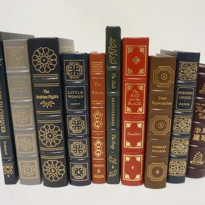 1071	GROUP OF 10 EASTON PRESS LEATHER BOUND BOOKS, INCLUDES LITTLE WOMEN, THE ARABIAN NIGHTS, ETC, BOOKS HAVE OWNERS BOOKPLATE
