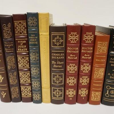 1078	GROUP OF 10 EASTON PRESS LEATHER BOUND BOOKS, INCLUDES ROBERT BROWNING, JOHN KEATS, ETC, BOOKS HAVE OWNERS BOOKPLATE
