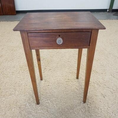 1234	ANTIQUE ONE DRAWER STAND W/TAPERED LEGS, 22 IN X 17 IN X 31 IN HIGH
