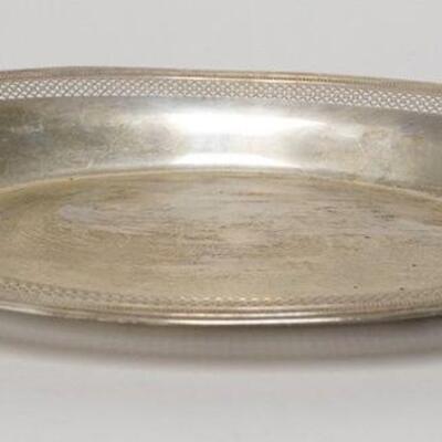 1003	STERLING SILVER OVAL TRAY, OPEN EDGE, 11 1/4 IN X 6 5/8 IN, 5.935 TOZ
