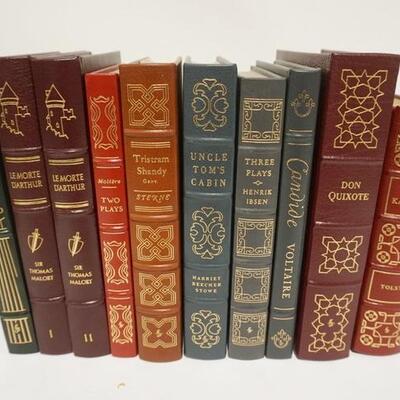 1081	GROUP OF 10 EASTON PRESS LEATHER BOUND BOOKS, INCLUDES UNCLE TOMS CABIN, DON QUIXOTE, ETC, BOOKS HAVE OWNERS BOOKPLATE
