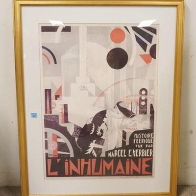 1249	FRENCH POSTER *L'INHUMAINE*, 23 IN X 29 IN INCLUDING FRAME
