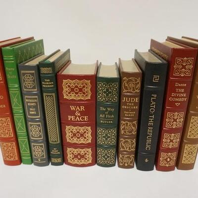 1076	GROUP OF 10 EASTON PRESS LEATHER BOUND BOOKS, INCLUDES WAR & PEACE, THE DIVINE COMEDY, ETC, BOOKS HAVE OWNERS BOOKPLATE
