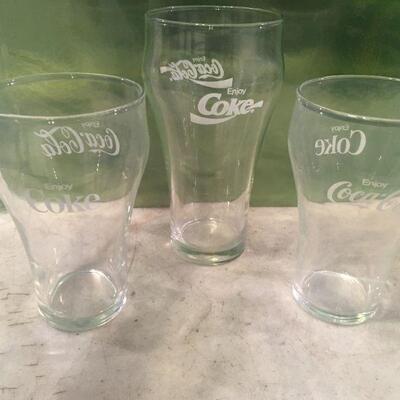 3 Coca-Cola Glasses