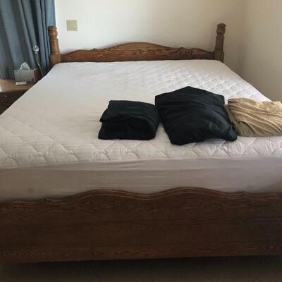 King size bed with headboard and foot board