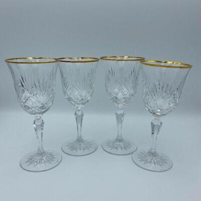 Set of 12 ROGASKA Richmond Gold Wine glasses