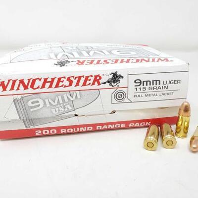 215	

Approx 200 Rounds Of Winchester 9mm Luger 115GR Full Metal Jacket
Approx 200 Rounds Of Winchester 9mm Luger 115GR Full Metal Jacket