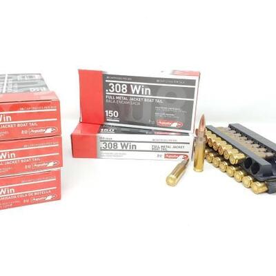 #517 â€¢ Approx 100 Rounds Of Aguila .308 Win 150 GR