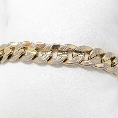 #1290 â€¢ Marked 18k Gold Bracelet Weighs approx 25.2g and Measures Approx 9