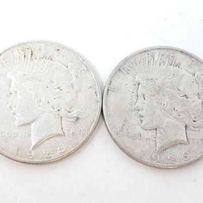 1730	

2 1926 Morgan Silver Dollars
Both San Francisco Mint 