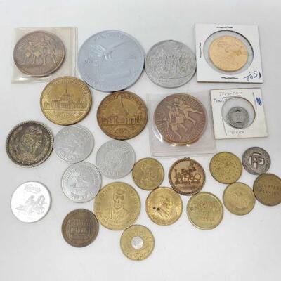 #1848 â€¢ Assortment Of Medallions And Coins
