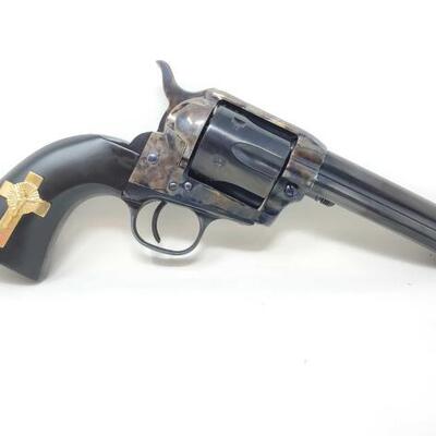 302	

Cimarron Firearms Co. Holy Smoker 45 LC RH Gold Cross Blk GR Revolver
CA OK
1 PER 30 DAYS

Serial Number: P64503
Barrel Length...