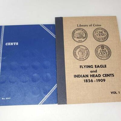#1812 â€¢ 1 Cents Collection Book And 1 Flying Eagle And Indian Head Cents 1856-1909 Vol.1 Collection Book