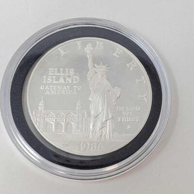1705	

1986 Ellis Island 90% Silver Dollar Proof
1986 Ellis Island 90% Silver Dollar Proof