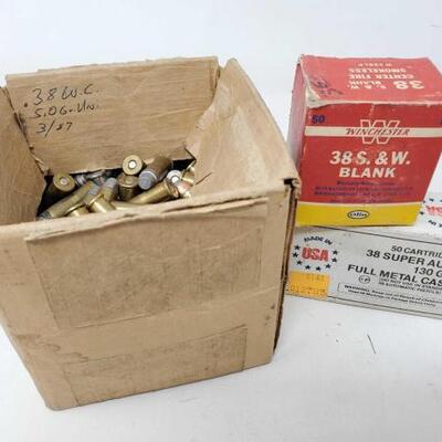 708	

Approx 160 Rounds Of 38 Special, Approx 50 Rounds Of 38 Special Blank And Approx 50 Rounds Of 38 Super Auto
Approx 160 Rounds Of 38...