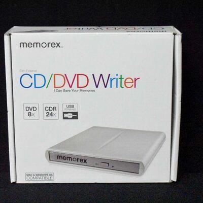 Memorex Slim External CD/DVD Writer