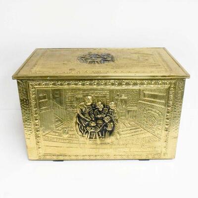 Brass Gilded Fireside Box 20 1/2