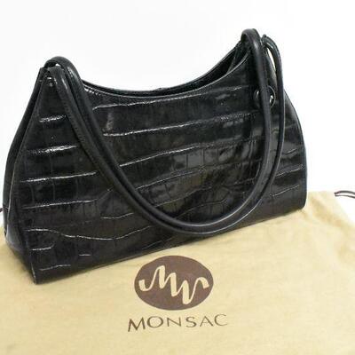 Black Monsac Handbag with Dust Cover
