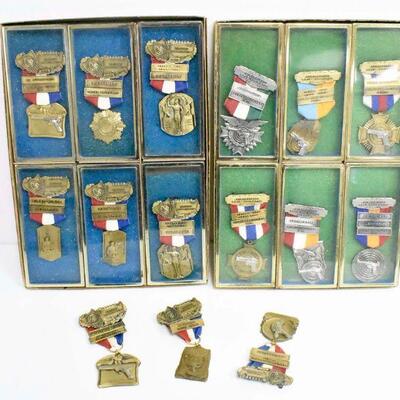 15 Marksmanship Medal / Award Badges