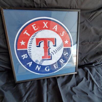 Texas Ranger Autographed banner.
