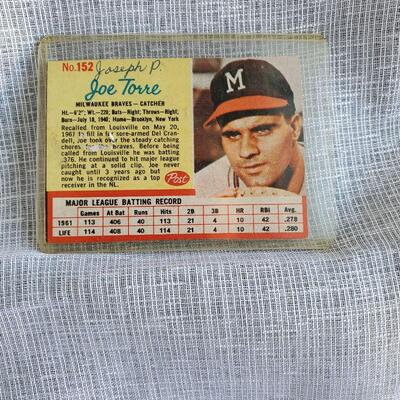 Joe Torre Catcher  Milwaukee  BRAVES BASEBALL CARD