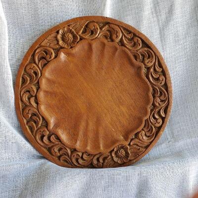 Wooden carved wall platter