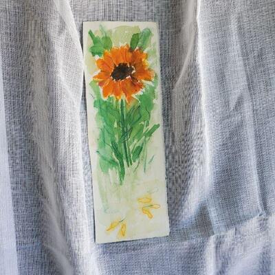 small floral watercolor, no frame just petit watercolor original artwork