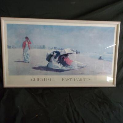 Winslow Homer, Guildhall East Hampton, Beach 1874 reproduction poster 