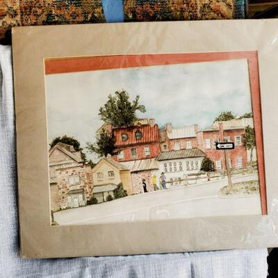 Village depiction watercolor very well executed