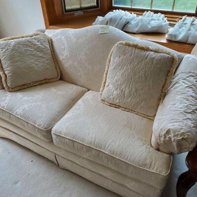 Super clean white love seat