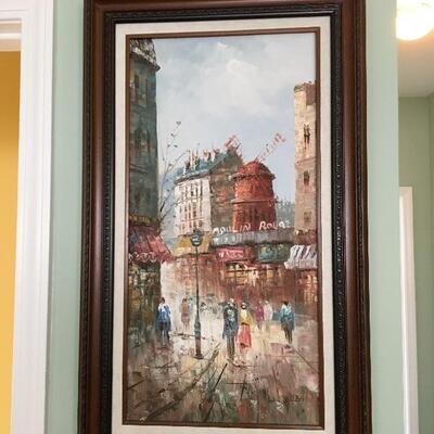 Original Signed Painting by W. Greene, frame measures 18â€ wide x 30â€ high