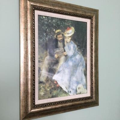 Renoir, signed & numbered w/ COA, frame measures 25â€ wide x 31â€ high