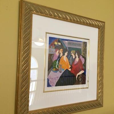 Itzchak Tarkay â€œEnchanted Moments VIâ€ AP signed & numbered w/ COA, frame measures 21â€ x 21â€ square