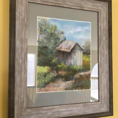 Signed Original Pastel â€œToms Riverâ€ by Diane Schultz, frame measures 18â€ high x 15â€ wide